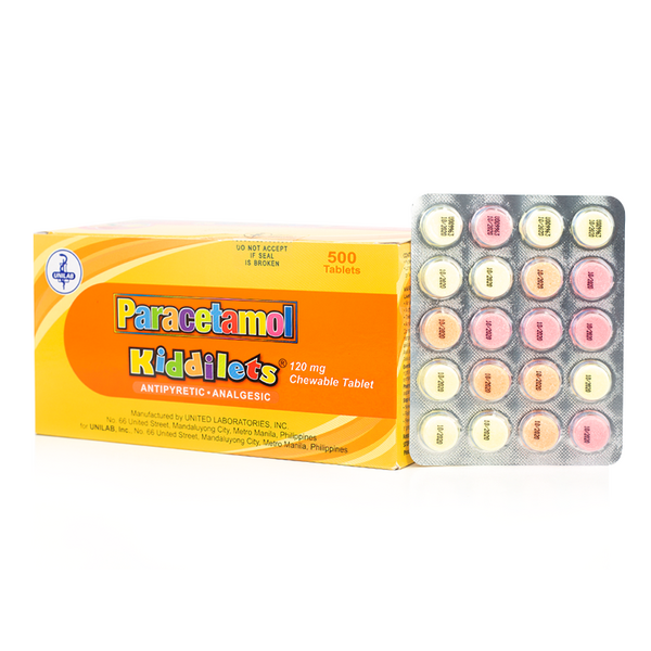 KIDDILETS Paracetamol 120mg Chewable Tablet 1's price in the